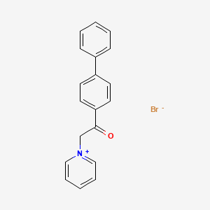 molecular formula C19H16BrNO B8689365 1-[2-([1,1'-Biphenyl]-4-yl)-2-oxoethyl]pyridin-1-ium bromide CAS No. 40240-62-8