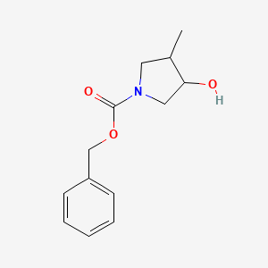 molecular formula C13H17NO3 B8689394 Benzyl 3-hydroxy-4-methylpyrrolidine-1-carboxylate 