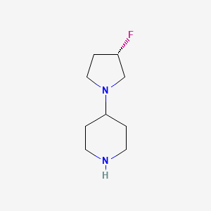 molecular formula C9H17FN2 B8689404 (S)-4-(3-Fluoro-pyrrolidin-1-yl)-piperidine 