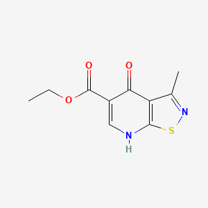 molecular formula C10H10N2O3S B8689411 Ethyl 3-methyl-4-oxo-4,7-dihydroisothiazolo[5,4-b]pyridine-5-carboxylate CAS No. 1134188-34-3