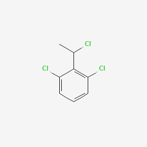 molecular formula C8H7Cl3 B8689420 1,3-Dichloro-2-(1-chloroethyl)benzene 