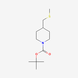 molecular formula C12H23NO2S B8689436 tert-Butyl 4-((methylthio)methyl)piperidine-1-carboxylate 