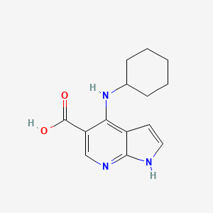 molecular formula C14H17N3O2 B8689455 4-(cyclohexylamino)-1H-pyrrolo[2,3-b]pyridine-5-carboxylic acid CAS No. 920960-45-8