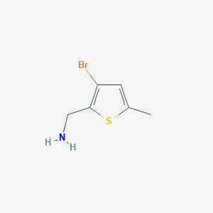 molecular formula C6H8BrNS B8689478 (3-Bromo-5-methylthiophen-2-yl)methanamine 