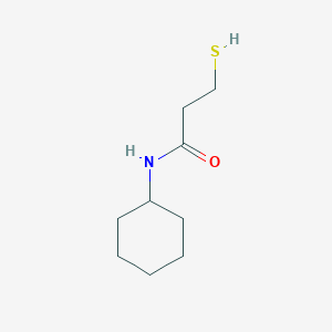 molecular formula C9H17NOS B8689565 N-Cyclohexyl-3-sulfanylpropanamide CAS No. 2935-89-9