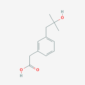 molecular formula C12H16O3 B8689589 [3-(2-Hydroxy-2-methylpropyl)phenyl]acetic acid CAS No. 808768-96-9