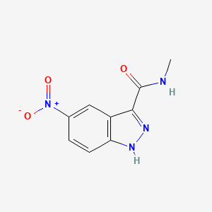 molecular formula C9H8N4O3 B8689608 N-methyl-5-nitro-1H-indazole-3-carboxamide 