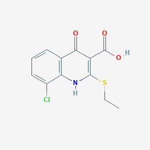 8-Chloro-2-(ethylsulfanyl)-4-oxo-1,4-dihydroquinoline-3-carboxylic acid