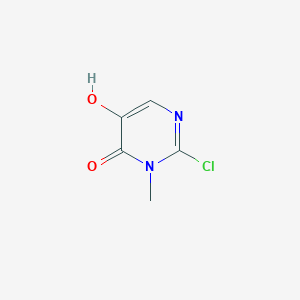 molecular formula C5H5ClN2O2 B8689748 2-chloro-5-hydroxy-3-methylpyrimidin-4(3H)-one 