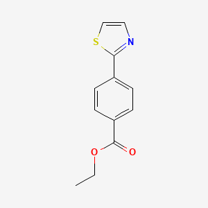 molecular formula C12H11NO2S B8689785 ethyl 4-(1,3-thiazol-2-yl)benzoate 