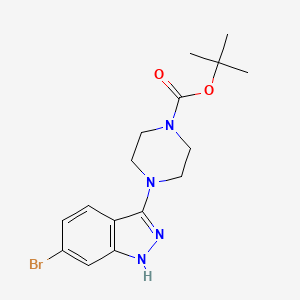 molecular formula C16H21BrN4O2 B8689786 tert-butyl 4-(6-bromo-1H-indazol-3-yl)piperazine-1-carboxylate 