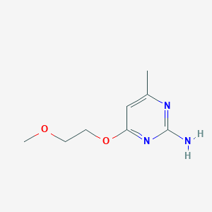 molecular formula C8H13N3O2 B8689911 4-(2-Methoxyethoxy)-6-methylpyrimidin-2-amine 