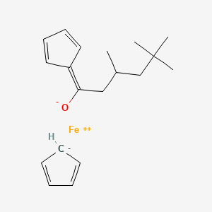 molecular formula C19H26FeO B8689979 CYCLOPENTA-1,3-DIENE;1-CYCLOPENTA-2,4-DIEN-1-YLIDENE-3,5,5-TRIMETHYLHEXAN-1-OLATE; IRON(2+) CAS No. 65606-61-3