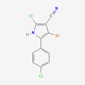 4-Bromo-2-chloro-5-(4-chlorophenyl)-1H-pyrrole-3-carbonitrile