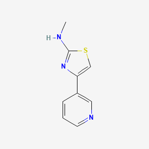 molecular formula C9H9N3S B8690038 N-methyl-4-(pyridin-3-yl)-1,3-thiazol-2-amine 