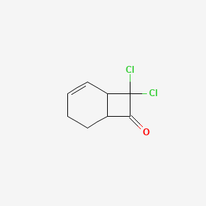 molecular formula C8H8Cl2O B8690249 8,8-Dichlorobicyclo[4.2.0]oct-2-en-7-one CAS No. 51592-71-3