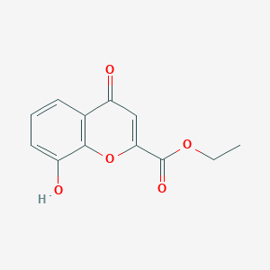 molecular formula C12H10O5 B8690274 ethyl 8-hydroxy-4-oxo-4H-1-benzopyran-2-carboxylate CAS No. 53873-72-6