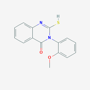 molecular formula C15H12N2O2S B086903 2-巯基-3-(2-甲氧基苯基)-3H-喹唑啉-4-酮 CAS No. 1031-67-0