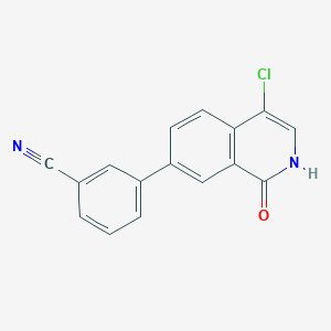 3-(4-Chloro-1-oxo-1,2-dihydroisoquinolin-7-YL)benzonitrile