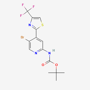 tert-Butyl (5-bromo-4-(4-(trifluoromethyl)thiazol-2-yl)pyridin-2-yl)carbamate