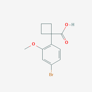 molecular formula C12H13BrO3 B8690441 1-(4-Bromo-2-methoxyphenyl)cyclobutanecarboxylic acid 
