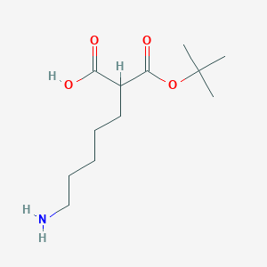 7-Amino-2-[(2-methylpropan-2-yl)oxycarbonyl]heptanoic acid