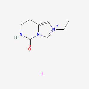 2-Ethyl-5-oxo-5,6,7,8-tetrahydroimidazo[1,5-c]pyrimidin-2-ium iodide