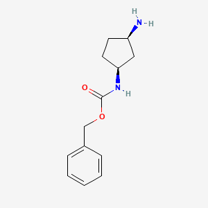 molecular formula C13H18N2O2 B8690502 BENZYL ((1S,3R)-3-AMINOCYCLOPENTYL)CARBAMATE 