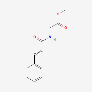 molecular formula C12H13NO3 B8690577 Glycine,n-(1-oxo-3-phenyl-2-propen-1-yl)-, methyl ester 