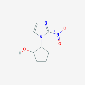 molecular formula C8H11N3O3 B8690585 2-(2-Nitro-1H-imidazol-1-yl)cyclopentan-1-ol CAS No. 88135-09-5