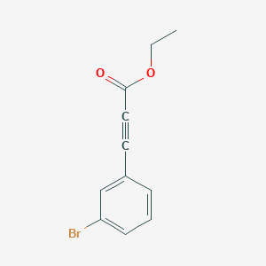 molecular formula C11H9BrO2 B8690597 Ethyl 3-(3-bromophenyl)prop-2-ynoate 