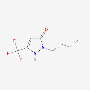 molecular formula C8H11F3N2O B8690616 1-Butyl-3-(trifluoromethyl)-1h-pyrazol-5-ol 