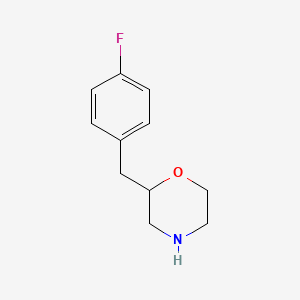 molecular formula C11H14FNO B8690630 2-[(4-Fluorophenyl)methyl]morpholine 