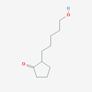 molecular formula C10H18O2 B8690638 2-(5-Hydroxypentyl)cyclopentan-1-one CAS No. 52477-85-7