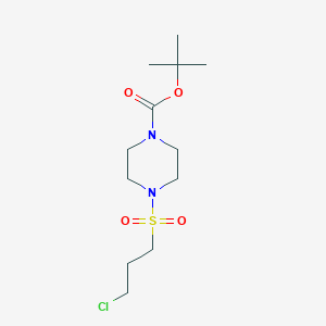 molecular formula C12H23ClN2O4S B8690652 4-tert-Butoxycarbonyl-1-[(3-chloro-1-propyl)sulfonyl]piperazine 