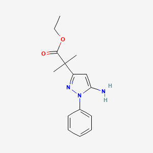 ethyl 2-(5-amino-1-phenyl-1H-pyrazol-3-yl)-2-methylpropanoate