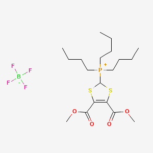molecular formula C19H34BF4O4PS2 B8690682 [4,5-bis-(Methoxycarbonyl)-1,3-dithiol-2-yl]tributyl-phosphonium tetrafluoroborate 