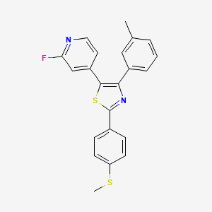 5-(2-Fluoro-4-pyridyl)-4-(3-methylphenyl)-2-[4-(methylthio)phenyl]-1,3-thiazole