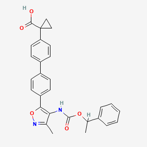 1-{4'-[3-Methyl-4-(1-phenyl-ethoxycarbonylamino)-isoxazol-5-yl]-biphenyl-4-yl}-cyclopropanecarboxylic acid