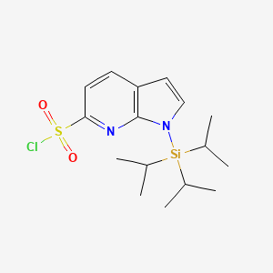 1-[tris(propan-2-yl)silyl]-1H-pyrrolo[2,3-b]pyridine-6-sulfonylchloride