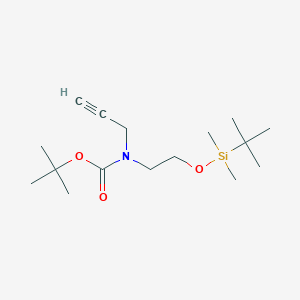 tert-Butyl (2-((tert-butyldimethylsilyl)oxy)ethyl)(prop-2-yn-1-yl)carbamate