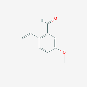 molecular formula C10H10O2 B8690806 2-Ethenyl-5-methoxybenzaldehyde 