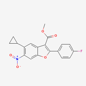 Methyl 5-cyclopropyl-2-(4-fluorophenyl)-6-nitro-1-benzofuran-3-carboxylate