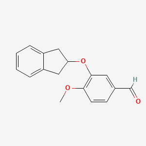 3-((2,3-dihydro-1H-inden-2-yl)oxy)-4-methoxybenzaldehyde