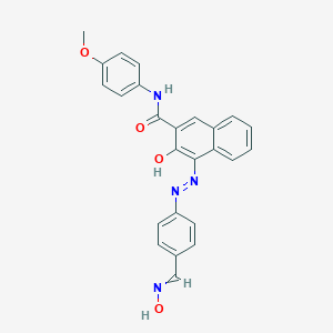 3-Hydroxy-4-[[4-(hydroxyiminomethyl)phenyl]diazenyl]-N-(4-methoxyphenyl)naphthalene-2-carboxamide