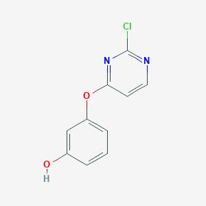 molecular formula C10H7ClN2O2 B8691009 Phenol, 3-[(2-chloro-4-pyrimidinyl)oxy]- CAS No. 921625-85-6