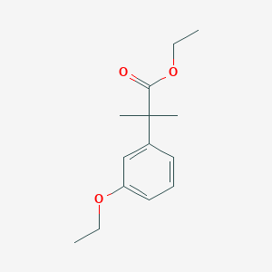 molecular formula C14H20O3 B8691150 Ethyl 2-(3-ethoxyphenyl)-2-methylpropanoate 