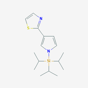 molecular formula C16H26N2SSi B8691200 tri(propan-2-yl)-[3-(1,3-thiazol-2-yl)pyrrol-1-yl]silane CAS No. 566931-92-8