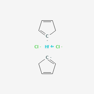 molecular formula C10H10Cl2Hf B8691220 Bis(cyclopentadienyl)hafnium dichloride 