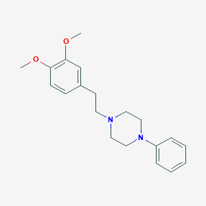 molecular formula C20H26N2O2 B086913 Piperazine, 1-(3,4-dimethoxyphenethyl)-4-phenyl- CAS No. 1047-68-3